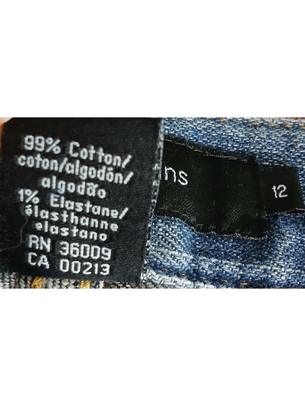 Calvin Klein Womens Flare Jeans Size 12 Blue Denim 99% Cotton Vintage Style #Q16 - Picture 5 of 9